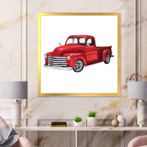 Vintageredtruckwallart Wayfair